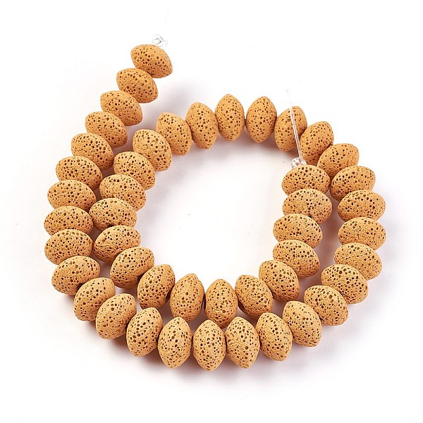 PandaHall Natural Lava Rock Beads Strands, Dyed, Rondelle, Yellow, 13~13.5x8.5~8.7mm, Hole: 2.5mm, about 46~47pcs/strand, 15.5 inch~15.94...
PandaHall Natural Lava Rock Beads Strands, Dyed, Rondelle, Yellow, 13~13.5x8.5~8.7mm, Hole: 2.5mm, about 46~47pcs/strand, 15.5 inch~15.94...