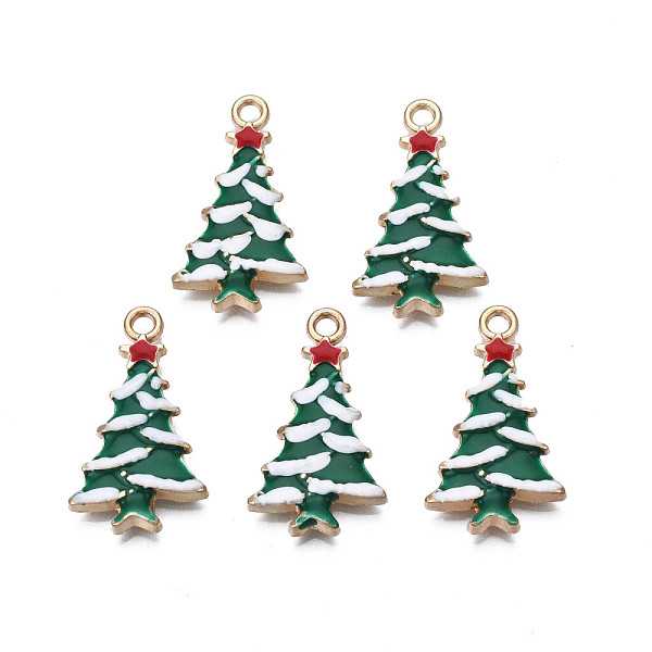 PandaHall Rack Plating Alloy Enamel Pendants, Cadmium Free & Nickel Free & Lead Free, Light Gold, Christmas Tree, Dark Green, 26x15x3mm...
PandaHall Rack Plating Alloy Enamel Pendants, Cadmium Free & Nickel Free & Lead Free, Light Gold, Christmas Tree, Dark Green, 26x15x3mm...