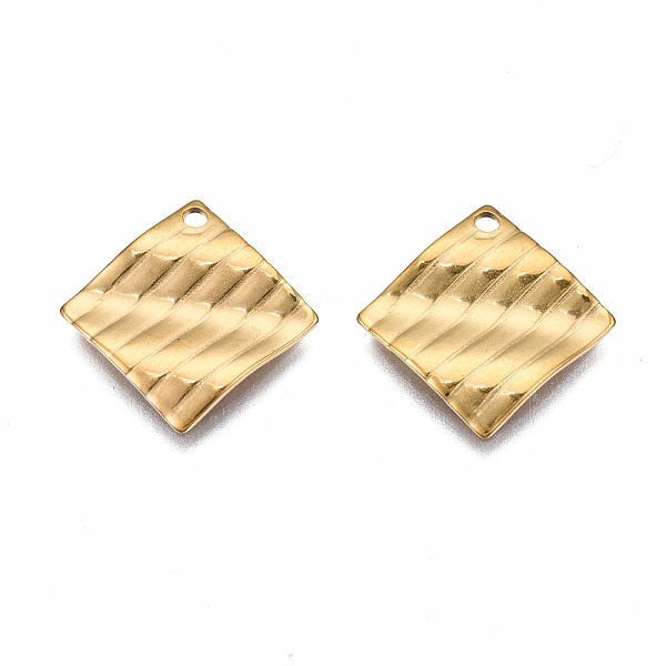 PandaHall 304 Stainless Steel Pendants, Twist Rhombus, Golden, 16x16x1.5mm, Hole: 1.4mm 304 Stainless Steel Rhombus
PandaHall 304 Stainless Steel Pendants, Twist Rhombus, Golden, 16x16x1.5mm, Hole: 1.4mm 304 Stainless Steel Rhombus