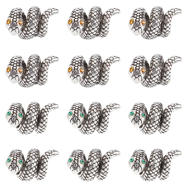 PandaHall GORGECRAFT 1 Box 12Pcs Snake Charm Bead Antique Silver Snake Shape Alloy Loose Beads Charms with Yellow and Green Rhinestone Eyes..., Multicolor
PandaHall GORGECRAFT 1 Box 12Pcs Snake Charm Bead Antique Silver Snake Shape Alloy Loose Beads Charms with Yellow and Green Rhinestone Eyes..., Multicolor