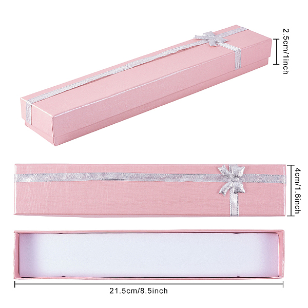 PandaHall Cardboard Jewelry Boxes, Necklace Box, with Bowknot, Rectangle, Mixed Color, 21.5x4x2.5cm, 2colors, 12pcs/color, 24pcs/set Paper..., Multicolor
PandaHall Cardboard Jewelry Boxes, Necklace Box, with Bowknot, Rectangle, Mixed Color, 21.5x4x2.5cm, 2colors, 12pcs/color, 24pcs/set Paper..., Multicolor
