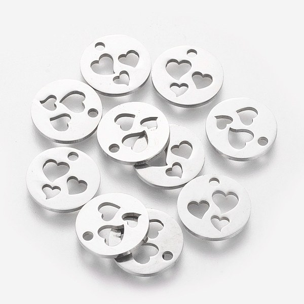 PandaHall 201 Stainless Steel Charms, Flat Round with Heart, Stainless Steel Color, 11.8x1mm, Hole: 1.5mm 201 Stainless Steel Flat Round
PandaHall 201 Stainless Steel Charms, Flat Round with Heart, Stainless Steel Color, 11.8x1mm, Hole: 1.5mm 201 Stainless Steel Flat Round