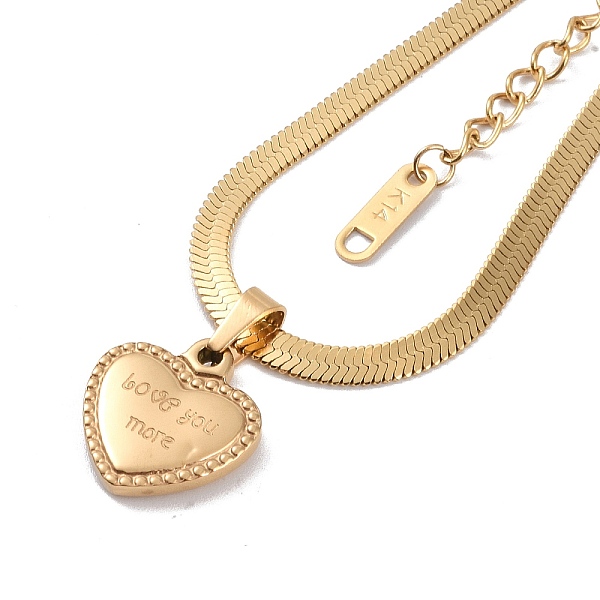PandaHall Ion Plating(IP) 304 Stainless Steel Snake Chain Necklaces, Heart with Word Pendant Necklaces for Women, Real 18K Gold Plated...
PandaHall Ion Plating(IP) 304 Stainless Steel Snake Chain Necklaces, Heart with Word Pendant Necklaces for Women, Real 18K Gold Plated...