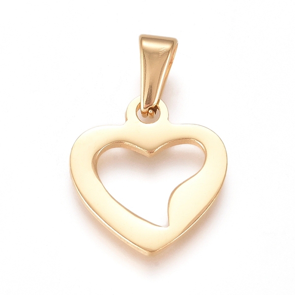 PandaHall 304 Stainless Steel Open Heart Charms, Hollow, Golden, 18.5x16.5x1.5mm, Hole: 8x3mm 304 Stainless Steel Heart
PandaHall 304 Stainless Steel Open Heart Charms, Hollow, Golden, 18.5x16.5x1.5mm, Hole: 8x3mm 304 Stainless Steel Heart
