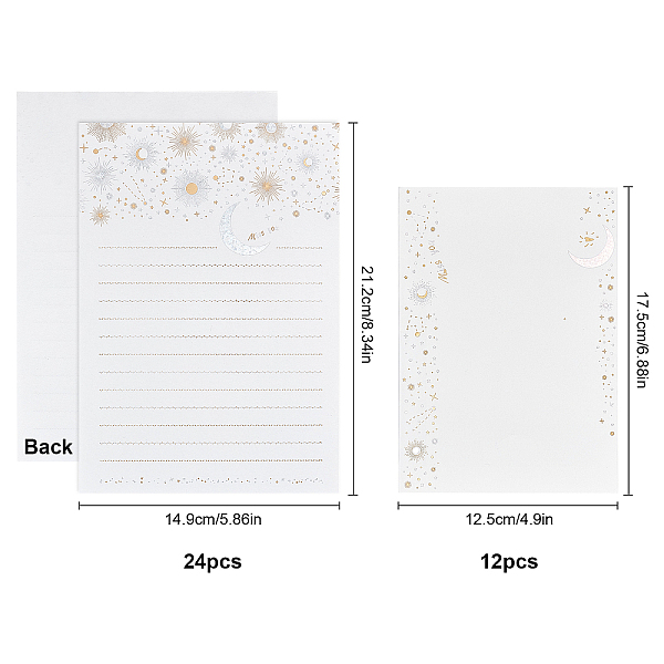 PandaHall CRASPIRE Paper Letter Envelopes, Rectangle with Star and Moon Pattern, White, 12.5x17.5x0.1cm, 12pcs Paper Rectangle White
PandaHall CRASPIRE Paper Letter Envelopes, Rectangle with Star and Moon Pattern, White, 12.5x17.5x0.1cm, 12pcs Paper Rectangle White