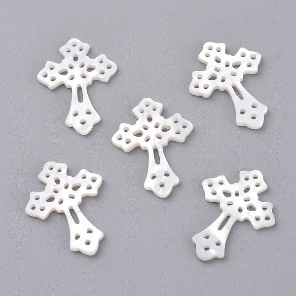 PandaHall Natural White Shell Mother of Pearl Shell Pendants, Cross, 24.5x19x2mm, Hole: 1~1.2mm White Shell Cross White
PandaHall Natural White Shell Mother of Pearl Shell Pendants, Cross, 24.5x19x2mm, Hole: 1~1.2mm White Shell Cross White