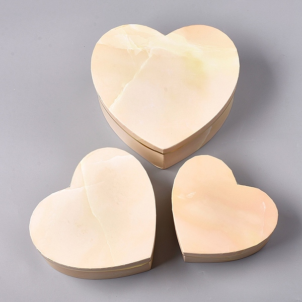PandaHall Marbling Cardboard Boxes, for Gift Packing, Heart, Navajo White, 21.3x19.8x9.05cm, 18.5x16.6x7.6cm, 15.6x13.9x6.3cm, 3pcs/set..., Orange
PandaHall Marbling Cardboard Boxes, for Gift Packing, Heart, Navajo White, 21.3x19.8x9.05cm, 18.5x16.6x7.6cm, 15.6x13.9x6.3cm, 3pcs/set..., Orange
