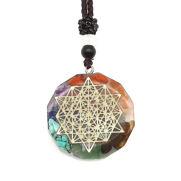 PandaHall Orgonite Chakra Natural & Synthetic Mixed Stone Pendant Necklaces, Nylon Thread Necklace for Women, Flat Round, Star, 25.59 inch...
PandaHall Orgonite Chakra Natural & Synthetic Mixed Stone Pendant Necklaces, Nylon Thread Necklace for Women, Flat Round, Star, 25.59 inch...