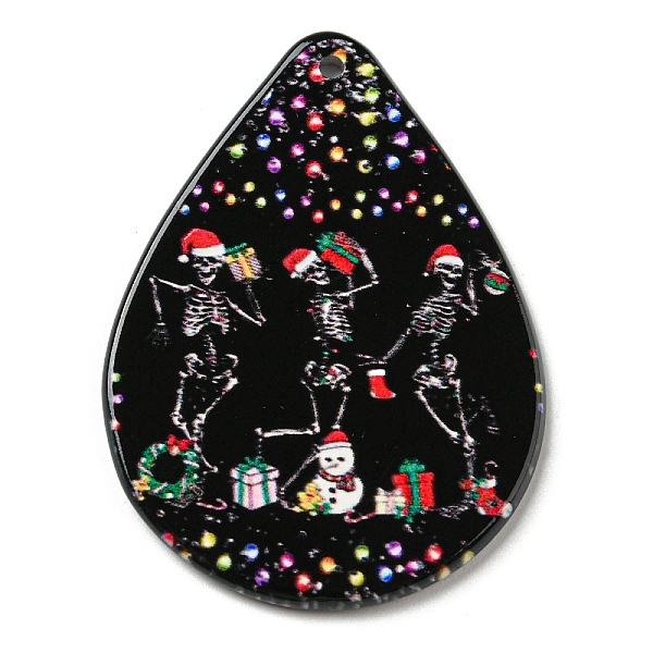 PandaHall Christmas Theme Acrylic Pendants, Teardrop, Skull, 47.5x35x2.5mm, Hole: 1.8mm Acrylic Skull Black
PandaHall Christmas Theme Acrylic Pendants, Teardrop, Skull, 47.5x35x2.5mm, Hole: 1.8mm Acrylic Skull Black