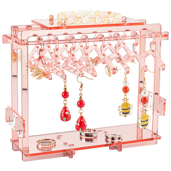 PandaHall Mirror Acrylic Earring Display Stands, Clothes Hanger Shaped Earring Organizer Holder with 16Pcs 2 Styles Mini Hangers, Pink...
PandaHall Mirror Acrylic Earring Display Stands, Clothes Hanger Shaped Earring Organizer Holder with 16Pcs 2 Styles Mini Hangers, Pink...