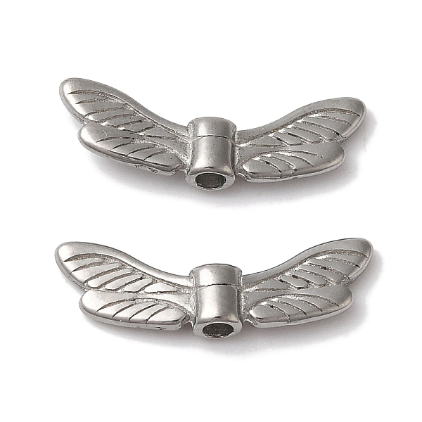 PandaHall 304 Stainless Steel Beads, Wing, Stainless Steel Color, 6x19x3mm, Hole: 1.6mm 304 Stainless Steel Wing
PandaHall 304 Stainless Steel Beads, Wing, Stainless Steel Color, 6x19x3mm, Hole: 1.6mm 304 Stainless Steel Wing