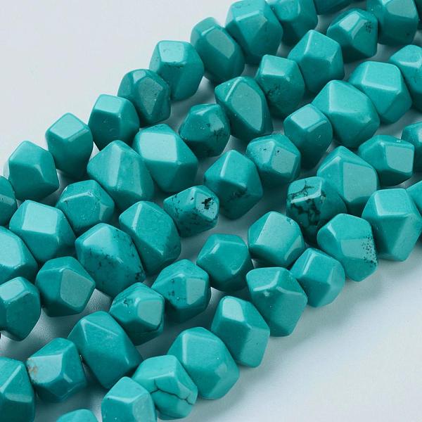 PandaHall Natural Magnesite Beads Strands, Dyed, Faceted, Nuggets, Dark Turquoise, 11~12x7~8mm, Hole: 1mm, about 50pcs/strand, 15.7 inch..., Cyan
PandaHall Natural Magnesite Beads Strands, Dyed, Faceted, Nuggets, Dark Turquoise, 11~12x7~8mm, Hole: 1mm, about 50pcs/strand, 15.7 inch..., Cyan