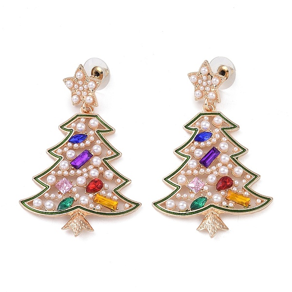 PandaHall Christmas Tree Alloy Colorful Rhinestone & Plastic Pearl Dangle Stud Earrings for Women, Light Gold, 59x36mm Alloy Christmas Tree..., Multicolor
PandaHall Christmas Tree Alloy Colorful Rhinestone & Plastic Pearl Dangle Stud Earrings for Women, Light Gold, 59x36mm Alloy Christmas Tree..., Multicolor