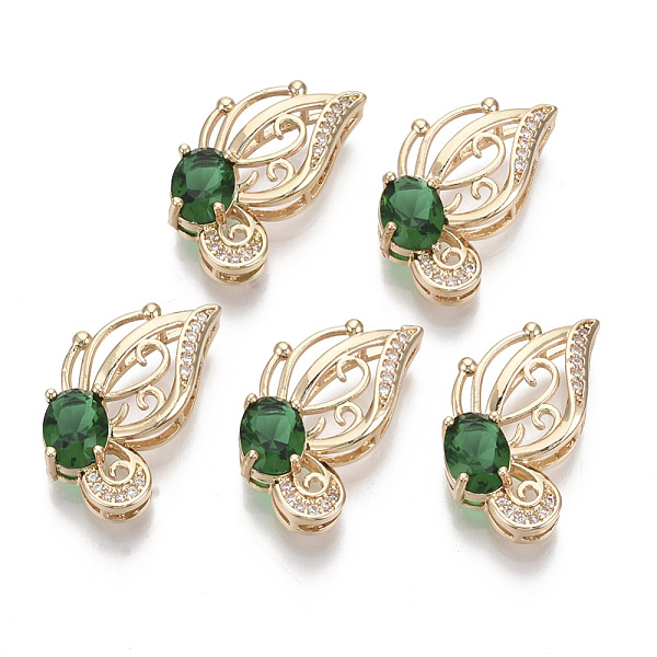 PandaHall Glass Pendants, with Brass Micro Pave Cubic Zirconia Findings, Faceted, Butterfly, Light Gold, Green, 23x12.5x5.5mm, Hole: 1.5mm...
PandaHall Glass Pendants, with Brass Micro Pave Cubic Zirconia Findings, Faceted, Butterfly, Light Gold, Green, 23x12.5x5.5mm, Hole: 1.5mm...