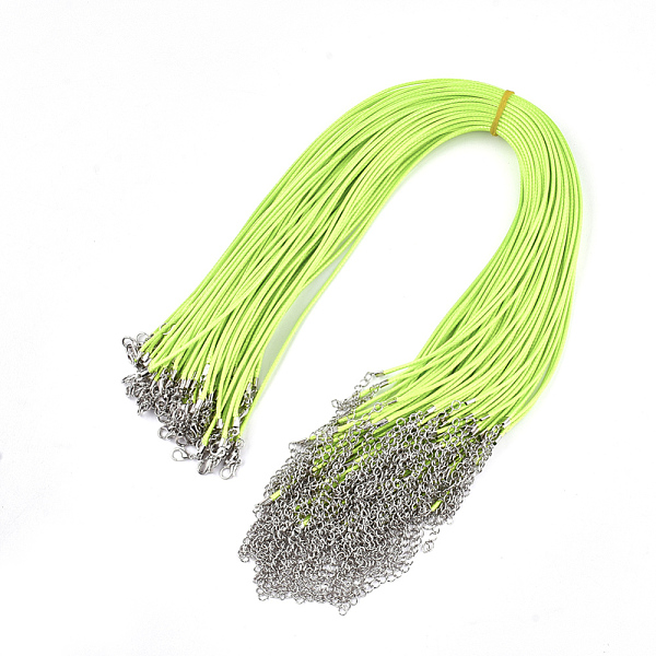 PandaHall Waxed Cord Necklace Making, with Zinc Alloy Lobster Clasps, Platinum, Green Yellow, 17.8 inch~18 inch(45.5~46cm), 2mm Waxed Cord...
PandaHall Waxed Cord Necklace Making, with Zinc Alloy Lobster Clasps, Platinum, Green Yellow, 17.8 inch~18 inch(45.5~46cm), 2mm Waxed Cord...