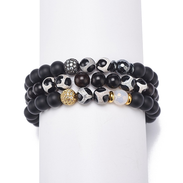 PandaHall 3Pcs 3 Style Natural Ebony Wood & Mixed Gemstone Stretch Bracelets Set, Clear Cubic Zirconia Beaded Stackable Bracelets for Women...
PandaHall 3Pcs 3 Style Natural Ebony Wood & Mixed Gemstone Stretch Bracelets Set, Clear Cubic Zirconia Beaded Stackable Bracelets for Women...
