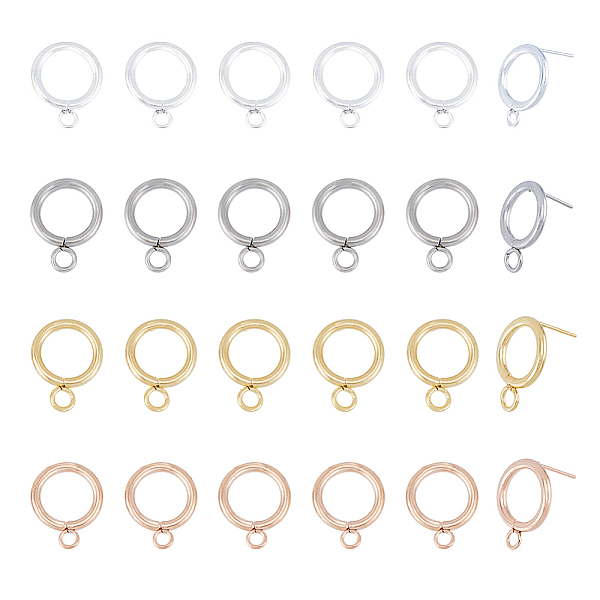 PandaHall SUPERFINDINGS 24Pcs 304 Stainless Steel Stud Earring Findings 4 Colors Circle Earring Posts Gold Plated Earring Studs with...
PandaHall SUPERFINDINGS 24Pcs 304 Stainless Steel Stud Earring Findings 4 Colors Circle Earring Posts Gold Plated Earring Studs with...