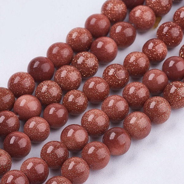 PandaHall Synthetic Goldstone Bead Strands, Round, 6mm, Hole: 1mm, about 63pcs/strand, 14 inch Goldstone Round Brown
PandaHall Synthetic Goldstone Bead Strands, Round, 6mm, Hole: 1mm, about 63pcs/strand, 14 inch Goldstone Round Brown