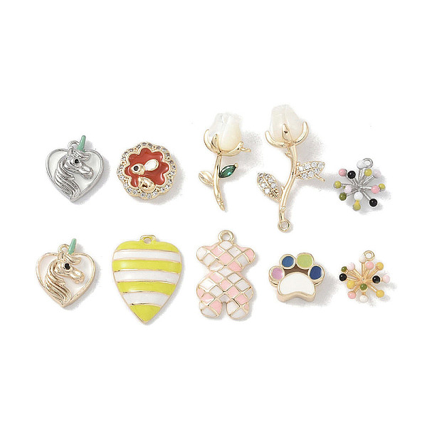 PandaHall 40Pcs 10 Styles Brass Enamel Charms, with Glass, Long-Lasting Plated, Real 18K Gold Plated & Real Platinum Plated, Mixed Shapes..., Multicolor
PandaHall 40Pcs 10 Styles Brass Enamel Charms, with Glass, Long-Lasting Plated, Real 18K Gold Plated & Real Platinum Plated, Mixed Shapes..., Multicolor