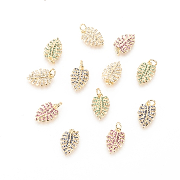 PandaHall Brass Micro Pave Cubic Zirconia Pendants, Tropical Leaf Charms, with Jump Ring, Long-Lasting Plated, Real 18K Gold Plated..., Multicolor
PandaHall Brass Micro Pave Cubic Zirconia Pendants, Tropical Leaf Charms, with Jump Ring, Long-Lasting Plated, Real 18K Gold Plated..., Multicolor