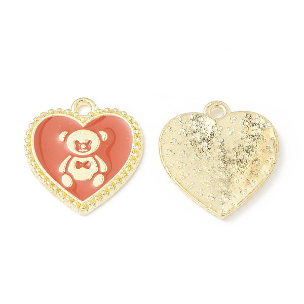 PandaHall Alloy Enamel Pendants, Heart with Bear Pattern Charm, Golden, Coral, 21x19x1.7mm, Hole: 2mm Alloy+Enamel Heart Red
PandaHall Alloy Enamel Pendants, Heart with Bear Pattern Charm, Golden, Coral, 21x19x1.7mm, Hole: 2mm Alloy+Enamel Heart Red