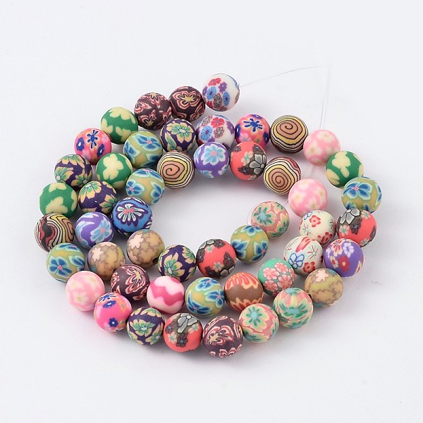 PandaHall Handmade Polymer Clay Beads, Round with Floral Pattern, Mixed Color, 8mm Polymer Clay Round Multicolor
PandaHall Handmade Polymer Clay Beads, Round with Floral Pattern, Mixed Color, 8mm Polymer Clay Round Multicolor