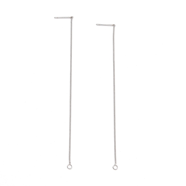 PandaHall 304 Stainless Steel Stud Earring Finding, with Hole, Ear Thread, Stainless Steel Color, 109x1x0.4mm, Hole: 1.7mm, Pin: 0.7mm 304...
PandaHall 304 Stainless Steel Stud Earring Finding, with Hole, Ear Thread, Stainless Steel Color, 109x1x0.4mm, Hole: 1.7mm, Pin: 0.7mm 304...