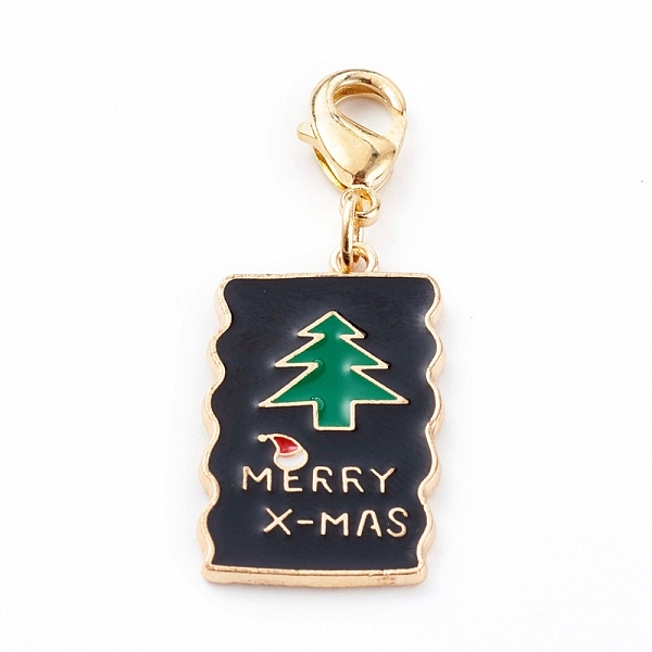 PandaHall Christmas Themed Alloy Enamel Pendants, with Brass Lobster Claw Clasps, Rectangle with Christmas Tree, Colorful, 38mm...
PandaHall Christmas Themed Alloy Enamel Pendants, with Brass Lobster Claw Clasps, Rectangle with Christmas Tree, Colorful, 38mm...