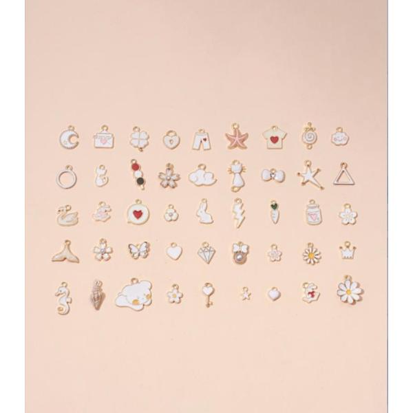 PandaHall Alloy Enamel Charms, Light Gold, Mixed Shapes, Light Gold, 45pcs/set Alloy+Enamel Mixed Shapes Red
PandaHall Alloy Enamel Charms, Light Gold, Mixed Shapes, Light Gold, 45pcs/set Alloy+Enamel Mixed Shapes Red