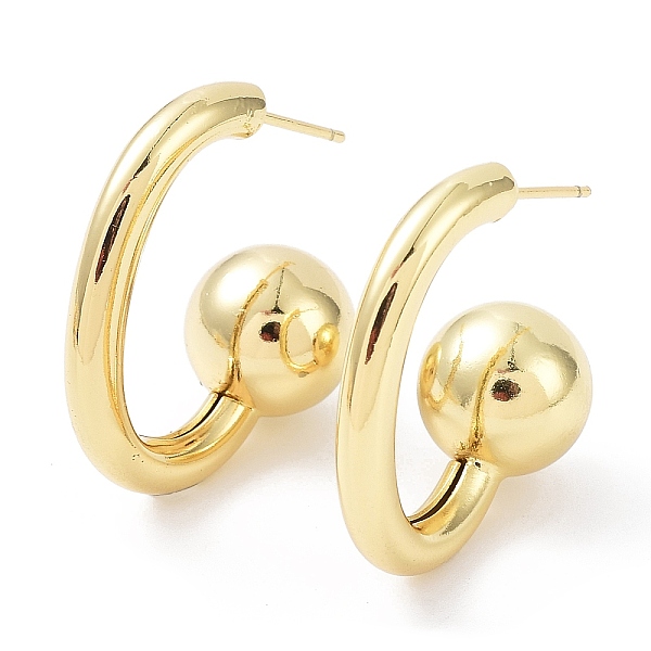 PandaHall Rack Plating Brass Round Ball Stud Earrings, Half Hoop Earrings, Cadmium Free & Lead Free, Real 18K Gold Plated, 28x28x3.5mm Brass...
PandaHall Rack Plating Brass Round Ball Stud Earrings, Half Hoop Earrings, Cadmium Free & Lead Free, Real 18K Gold Plated, 28x28x3.5mm Brass...