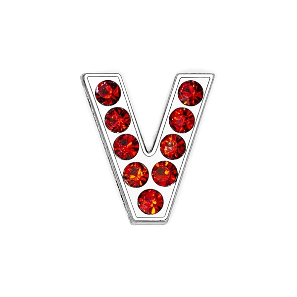 PandaHall Alloy Rhinestone Slide Charms, Alphabet, Cadmium Free & Lead Free, Light Siam, Platinum, Letter.V, 12mm Alloy+Rhinestone Letter V..., Red
PandaHall Alloy Rhinestone Slide Charms, Alphabet, Cadmium Free & Lead Free, Light Siam, Platinum, Letter.V, 12mm Alloy+Rhinestone Letter V..., Red