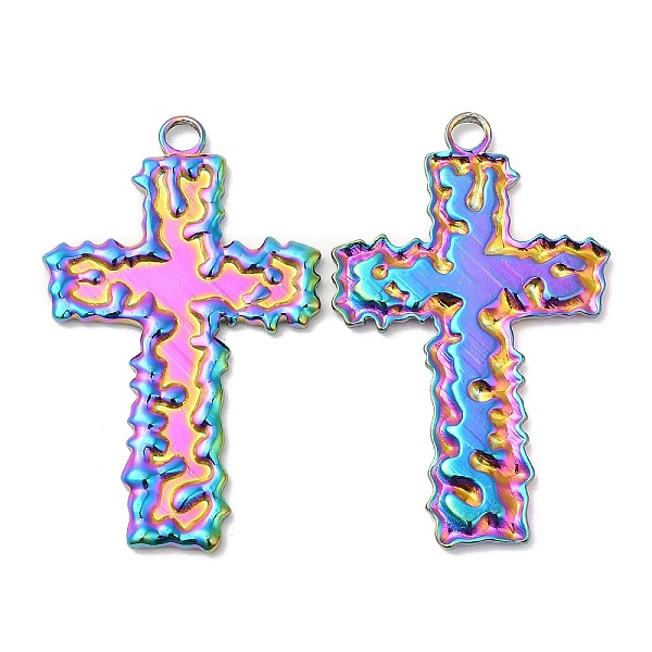 PandaHall 304 Stainless Steel Pendants, Cross Charm, Rainbow Color, 38x23.5x2mm, Hole: 3mm 304 Stainless Steel Cross
PandaHall 304 Stainless Steel Pendants, Cross Charm, Rainbow Color, 38x23.5x2mm, Hole: 3mm 304 Stainless Steel Cross