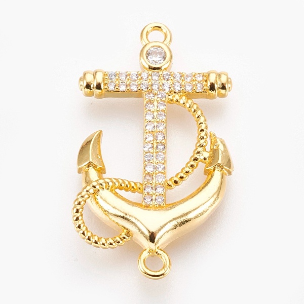 PandaHall Brass Micro Pave Cubic Zirconia Links, Lead Free & Cadmium Free & Nickel Free, Long-Lasting Plated, Anchor, Clear, Real 18K Gold...
PandaHall Brass Micro Pave Cubic Zirconia Links, Lead Free & Cadmium Free & Nickel Free, Long-Lasting Plated, Anchor, Clear, Real 18K Gold...