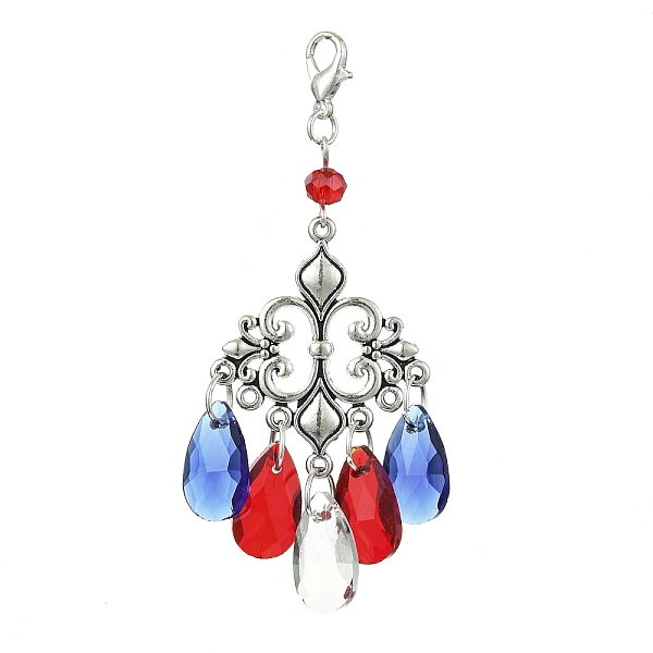 PandaHall Tibetan Style Alloy Rhombus Pendant Decorations, Lobster Claw Clasps and Glass Teardrop Tassel for Home Decorations, Antique...
PandaHall Tibetan Style Alloy Rhombus Pendant Decorations, Lobster Claw Clasps and Glass Teardrop Tassel for Home Decorations, Antique...