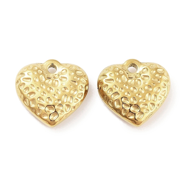 PandaHall 304 Stainless Steel Pendants, Textured Heart Charm, Golden, 16x16.5x5mm, Hole: 2mm 304 Stainless Steel Heart
PandaHall 304 Stainless Steel Pendants, Textured Heart Charm, Golden, 16x16.5x5mm, Hole: 2mm 304 Stainless Steel Heart