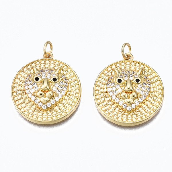 PandaHall Brass Micro Pave Cubic Zirconia Pendants, Real 16K Gold Plated, with Jump Rings, Nickel Free, Flat Round with Leopard, Clear...
PandaHall Brass Micro Pave Cubic Zirconia Pendants, Real 16K Gold Plated, with Jump Rings, Nickel Free, Flat Round with Leopard, Clear...