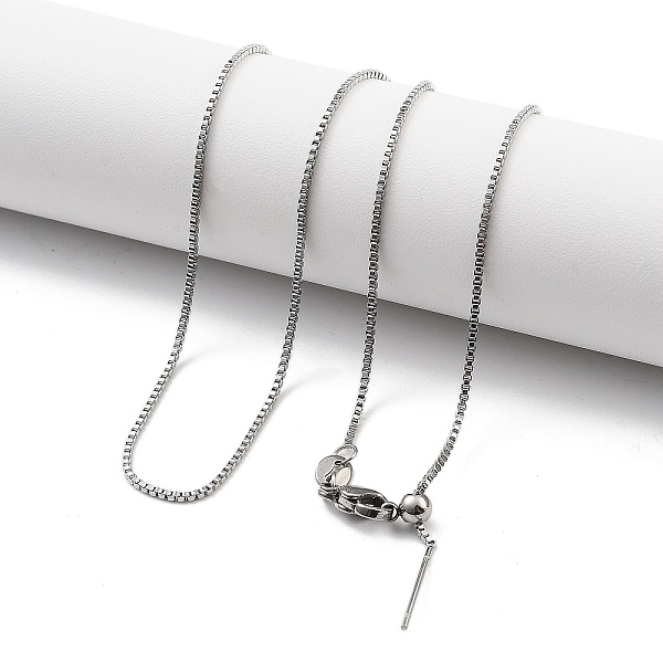 PandaHall Ion Plating(IP) Adjustable 304 Stainless Steel Box Chain Necklaces, with Silicone Beads, Stainless Steel Color...
PandaHall Ion Plating(IP) Adjustable 304 Stainless Steel Box Chain Necklaces, with Silicone Beads, Stainless Steel Color...