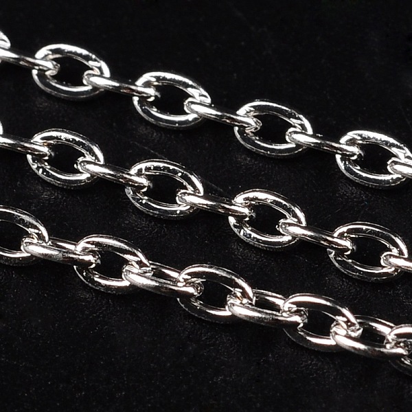 PandaHall Iron Cable Chains, Unwelded, with Spool, Flat Oval, Cadmium Free & Lead Free, Platinum, 3x2x0.5mm, about 328.08 Feet(100m)/roll...
PandaHall Iron Cable Chains, Unwelded, with Spool, Flat Oval, Cadmium Free & Lead Free, Platinum, 3x2x0.5mm, about 328.08 Feet(100m)/roll...