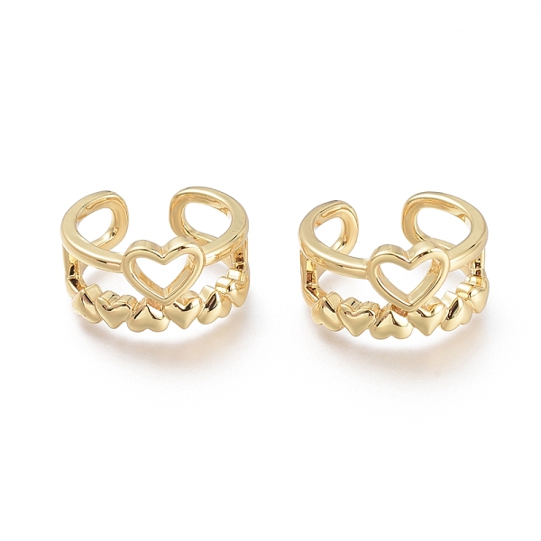 PandaHall Brass Cuff Rings, Open Rings, Heart, Golden, Size 6, Inner Diameter: 17mm Brass Clear
PandaHall Brass Cuff Rings, Open Rings, Heart, Golden, Size 6, Inner Diameter: 17mm Brass Clear