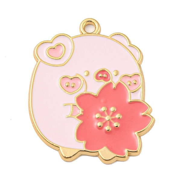 PandaHall Alloy Enamel Pendants, Long-Lasting Plated, Golden, Pig with Flower, Pink, 28x23x1mm, Hole: 1.8mm Alloy+Enamel Pig Pink
PandaHall Alloy Enamel Pendants, Long-Lasting Plated, Golden, Pig with Flower, Pink, 28x23x1mm, Hole: 1.8mm Alloy+Enamel Pig Pink
