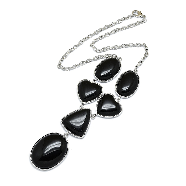 PandaHall Natural Obsidian Necklaces, Brass Cable Chain Necklaces, Cadmium Free & Lead Free, 19.49 inch(49.5cm) Obsidian
PandaHall Natural Obsidian Necklaces, Brass Cable Chain Necklaces, Cadmium Free & Lead Free, 19.49 inch(49.5cm) Obsidian
