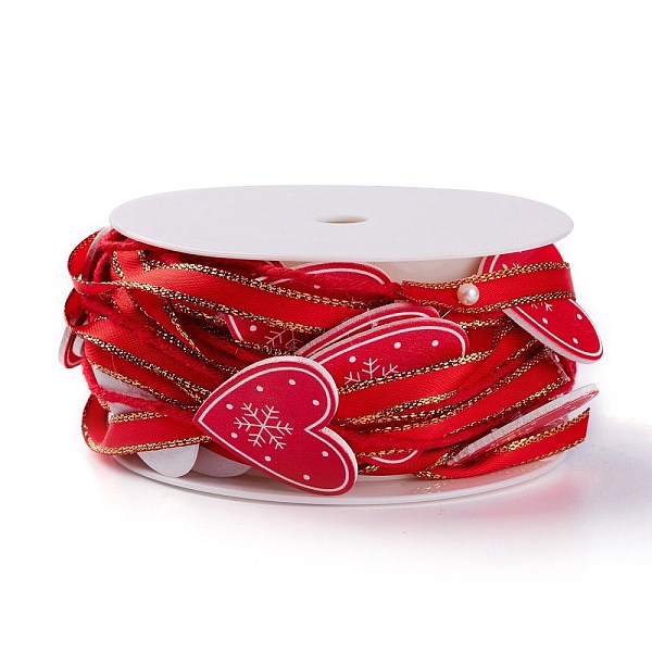 PandaHall Polyester Cord, for Christmas Party Decoration, with Cotton Cord and Wood Findings, Heart with Snowflake, Red, 2~6mm, about...
PandaHall Polyester Cord, for Christmas Party Decoration, with Cotton Cord and Wood Findings, Heart with Snowflake, Red, 2~6mm, about...