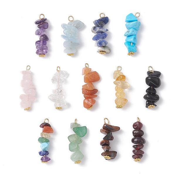 PandaHall 13Pcs Natural Mixed Gemstone Pendants, Chip Charms with 304 Stainless Steel Loops and Alloy Flower, Golden, 24~26x7~12x6~8mm, Hole...
PandaHall 13Pcs Natural Mixed Gemstone Pendants, Chip Charms with 304 Stainless Steel Loops and Alloy Flower, Golden, 24~26x7~12x6~8mm, Hole...