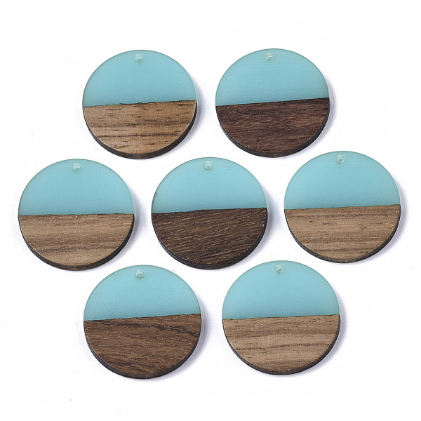 PandaHall Transparent Resin & Walnut Wood Pendants, Flat Round, Turquoise, 28.5x3.5~4mm, Hole: 1.5mm Resin+Wood Flat Round Green
PandaHall Transparent Resin & Walnut Wood Pendants, Flat Round, Turquoise, 28.5x3.5~4mm, Hole: 1.5mm Resin+Wood Flat Round Green