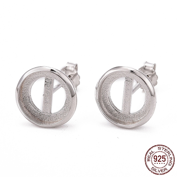 PandaHall Rhodium Plated 925 Sterling Silver Stud Earring Settings, Flat Round, Platinum, 9.5x1.5mm, Tray: 8mm, Pin: 0.6mm Sterling Silver
PandaHall Rhodium Plated 925 Sterling Silver Stud Earring Settings, Flat Round, Platinum, 9.5x1.5mm, Tray: 8mm, Pin: 0.6mm Sterling Silver