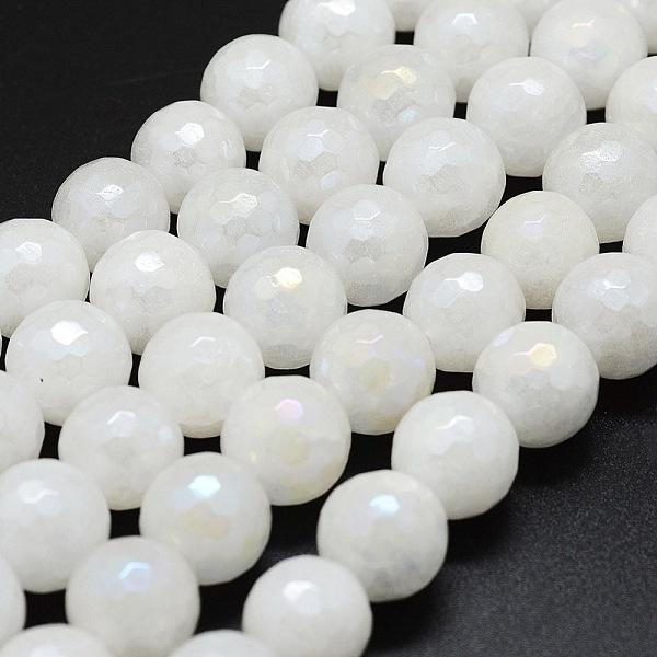 PandaHall Electroplated Natural White Jade Beads Strands, Round, Faceted(128 Facets), 8mm, Hole: 1.5mm, about 47pcs/strand, 14.9 inch(38cm)...
PandaHall Electroplated Natural White Jade Beads Strands, Round, Faceted(128 Facets), 8mm, Hole: 1.5mm, about 47pcs/strand, 14.9 inch(38cm)...
