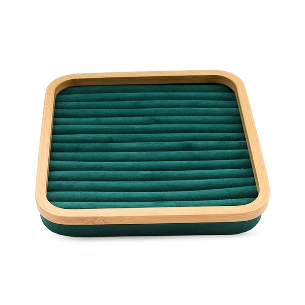 PandaHall Velvet & Bamboo Jewelry Display Tray, Jewelry Organizer Holder for Necklace Rings Pendants Storage, Square, Green, 30x30x4.5cm...
PandaHall Velvet & Bamboo Jewelry Display Tray, Jewelry Organizer Holder for Necklace Rings Pendants Storage, Square, Green, 30x30x4.5cm...