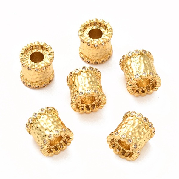 PandaHall Brass Micro Pave Clear Cubic Zirconia European Beads, Long-Lasting Plated, Large Hole Bead, Column, Real 18K Gold Plated, 10x10mm...
PandaHall Brass Micro Pave Clear Cubic Zirconia European Beads, Long-Lasting Plated, Large Hole Bead, Column, Real 18K Gold Plated, 10x10mm...