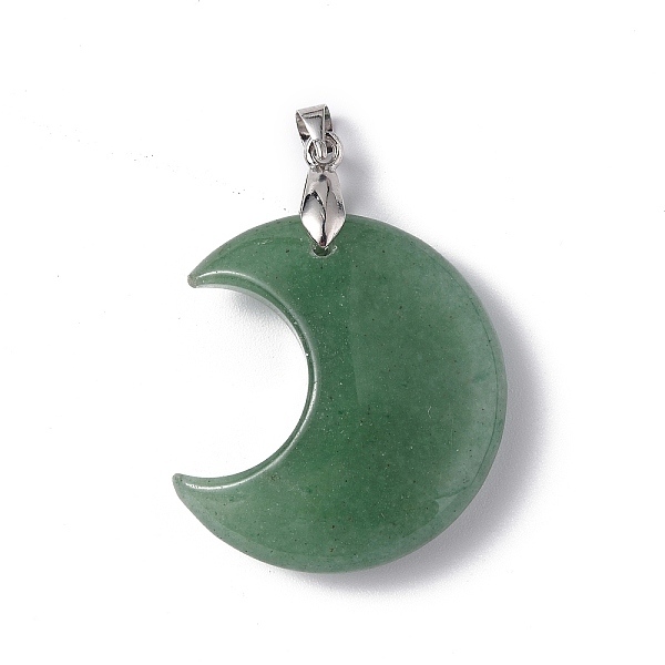 PandaHall Natural Green Aventurine Pendants, Moon Charms, with Platinum Tone Brass Findings, 35x27x10mm, Hole: 10x4mm Green Aventurine Moon
PandaHall Natural Green Aventurine Pendants, Moon Charms, with Platinum Tone Brass Findings, 35x27x10mm, Hole: 10x4mm Green Aventurine Moon