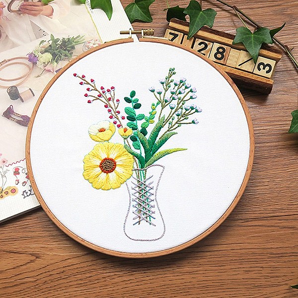 PandaHall Flower Pattern DIY Embroidery Starter Kits, including Embroidery Fabric & Thread, Needle, Instruction Sheet, Colorful, 290x290mm...
PandaHall Flower Pattern DIY Embroidery Starter Kits, including Embroidery Fabric & Thread, Needle, Instruction Sheet, Colorful, 290x290mm...